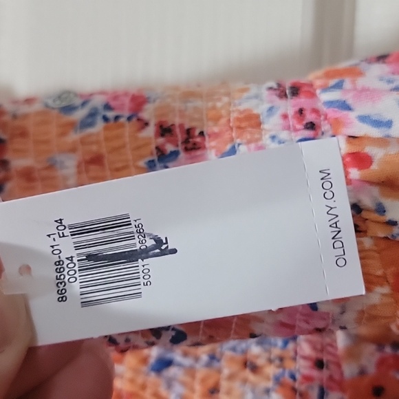 Old Navy Cotton Floral Maxi Dress Size XL Smocked Top Straps Feminine Spring - Picture 3 of 7